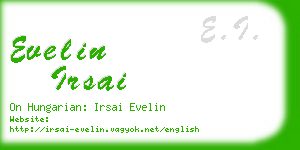 evelin irsai business card